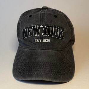 y2k 2000s vintage black new york hat